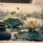 Fleur lotus signification pureté et renaissance, étang brumeux
