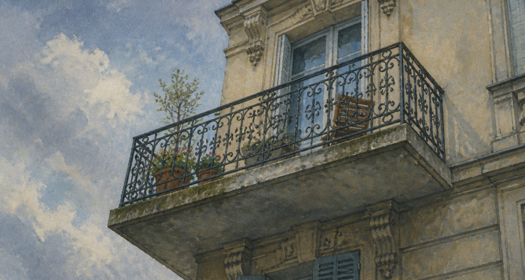 balcon saillant immeuble haussmannien garde-corps