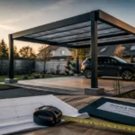Carport et pergola Bouvara sur plots béton avec polycarbonate