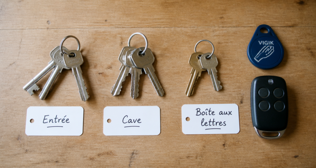 combien de jeu de clé doit donner un propriétaire, jeux de clés sur table