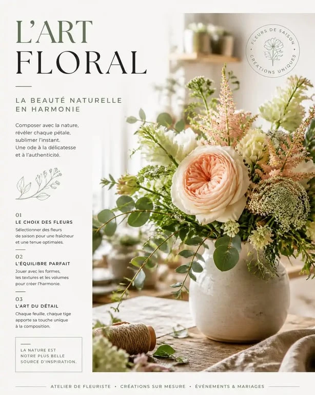 Composition florale personnalisée pour raconter une histoire à travers une fleur