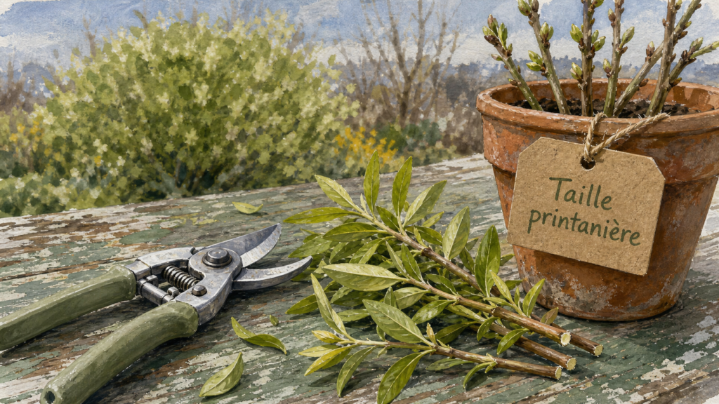 Quand tailler la verveine : taille printanière, sécateur et bourgeons qui gonflent