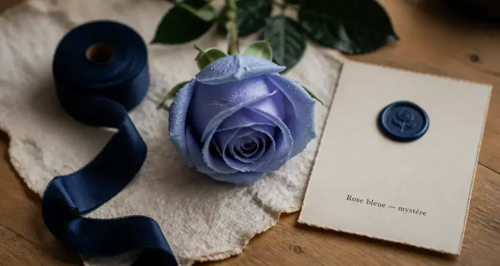 Rose bleue signification : mystère, fleur bleue rare