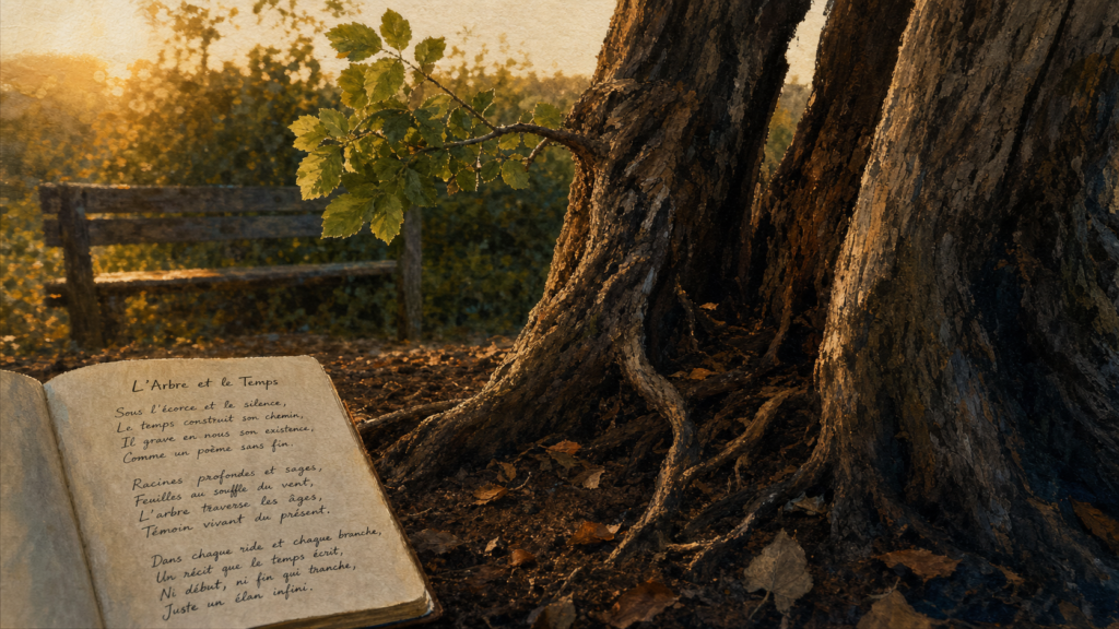 Arbre poeme : tronc et racines, saisons