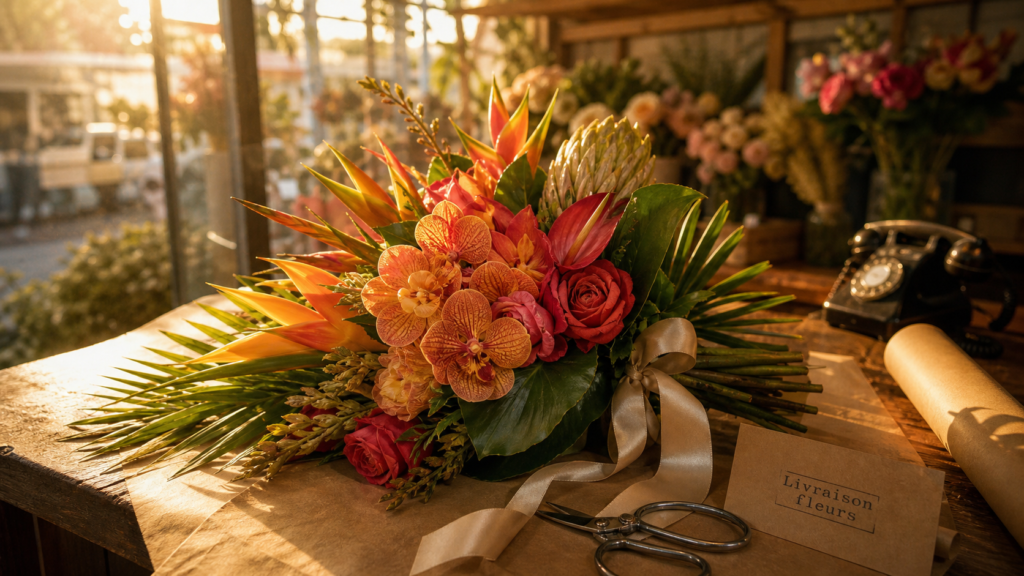 Fleuriste sainte marie martinique : bouquet tropical pour livraison express