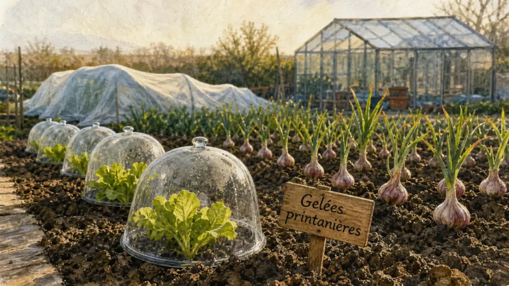 Que planter en mars au potager : laitues sous abri et ail, gelées à éviter