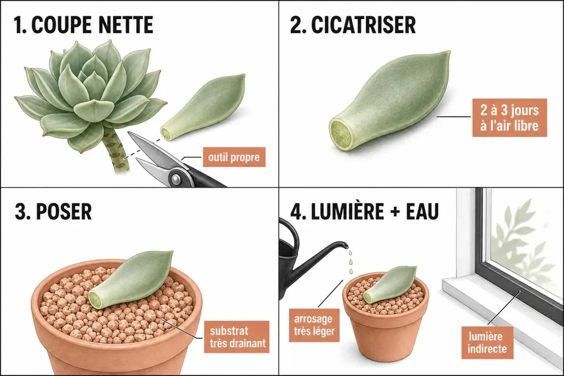 Bouturer des plantes grasses : étapes de coupe, cicatrisation et plantation