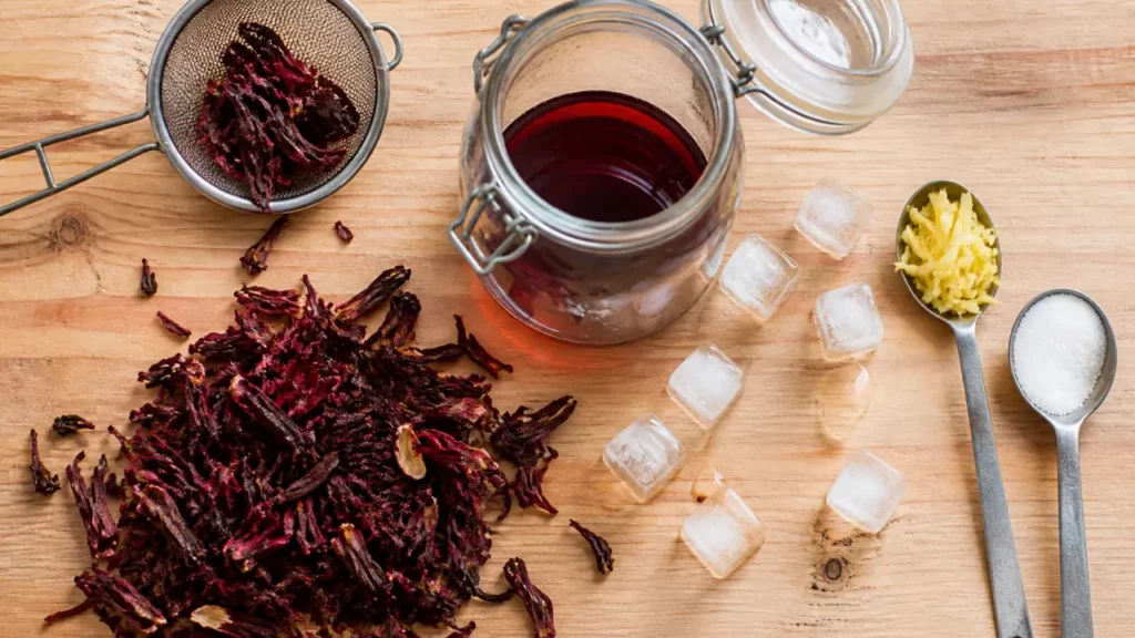 Fleurs d'hibiscus séchées pour infusion chaude ou bissap glacé