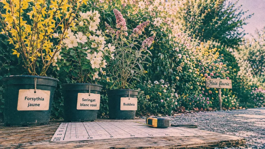 Arbustes fleuris pour haies en plein printemps, haie fleurie mars Ă octobre