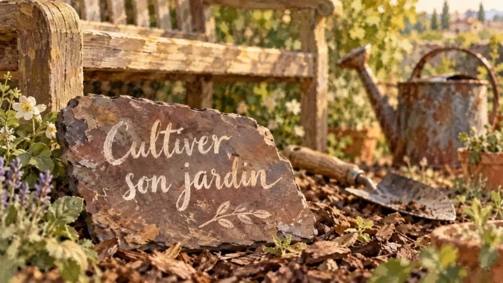 Citations jardinage : Cultiver son jardin sur ardoise de potager