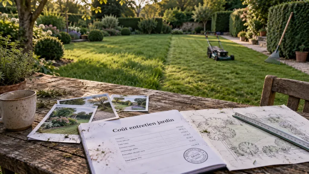 Coût entretien jardin 1000 m2 : devis, tondeuse et jardin