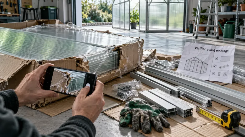 Ma serre de jardin avis : inspection colis et montage